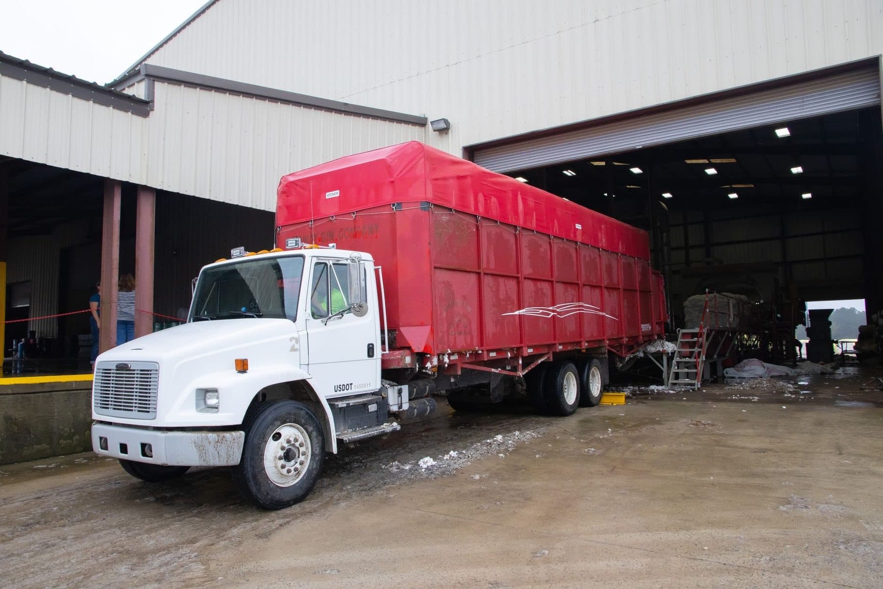 Truck at a warehouse loading dock